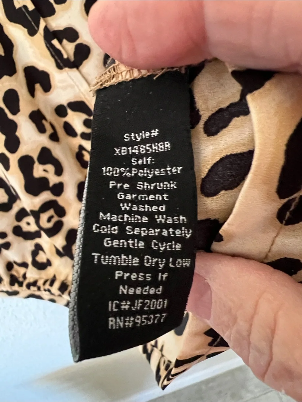 Sanctuary Beige and Black Leopard Print Wrap Blouse size Med - Picture 4 of 6
